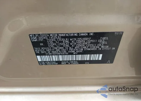 2011 Toyota Rav4 from USA, damaged, VIN 2T3BF4DV4BW168789